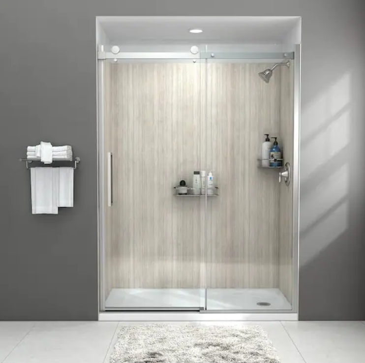 frameless sliding shower